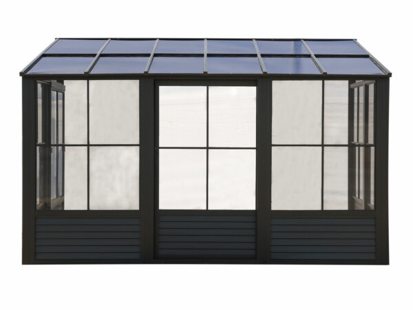 Solarium Florence Mural 8x12 Noir Avec Toît en Polycarbonate – Image 12