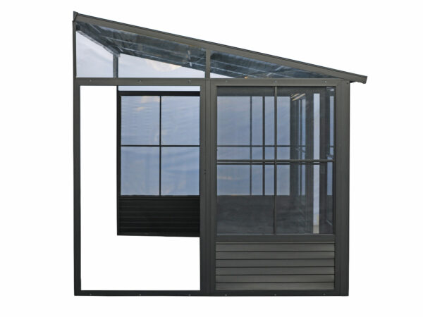 Solarium Florence Mural 10x12 Noir Avec Toît en Métal – Image 6
