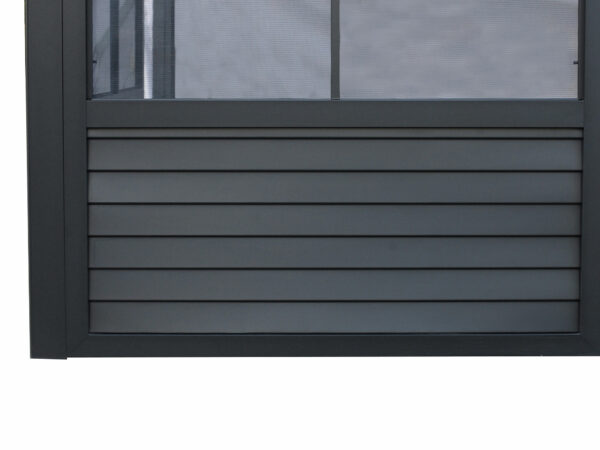 Solarium Florence Mural 10x12 Noir Avec Toît en Métal – Image 10