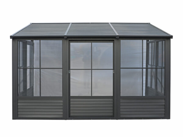 Solarium Florence Mural 10x12 Noir Avec Toît en Métal – Image 12