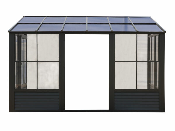 Solarium Florence Mural 8x16 Noir Avec Toît en Polycarbonate – Image 4