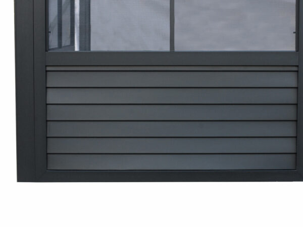 Solarium Florence Mural 8x16 Noir Avec Toît en Polycarbonate – Image 8