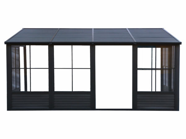 Solarium Florence Mural 8x16 Noir Avec Toît en Métal – Image 5
