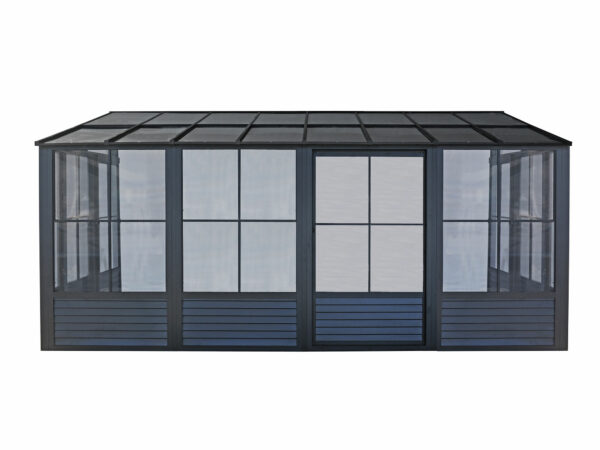 Solarium Florence Mural 10x16 Noir Avec Toît en Polycarbonate – Image 12