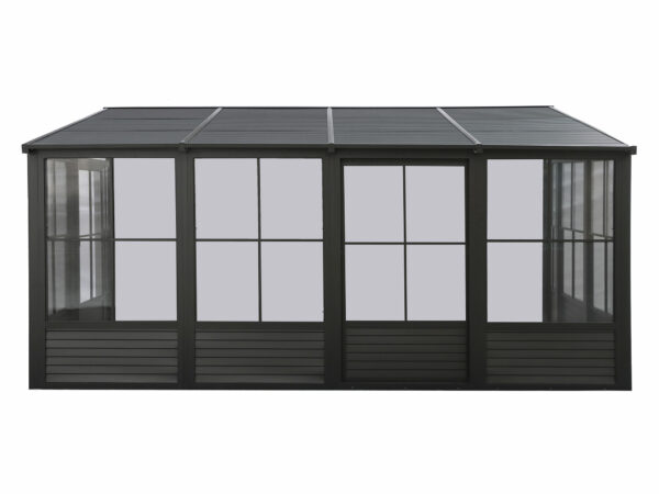 Solarium Florence Mural 10x16 Noir Avec Toît en Métal – Image 12
