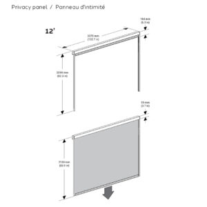 Panneau d'intimité Hilo 12 pi - Sojag | Abris du Nord